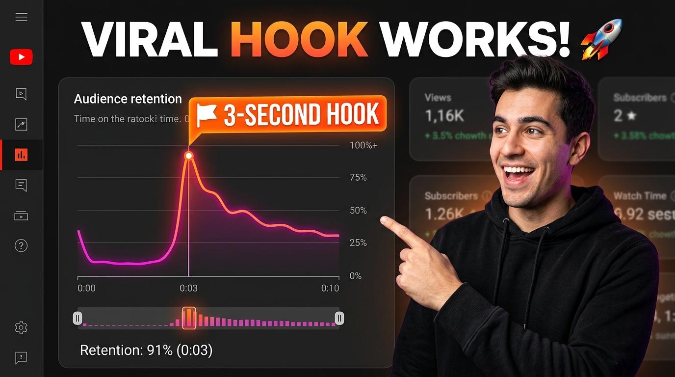 The 3-Second Hook Formula: How Top Creators Stop the Scroll Every Time